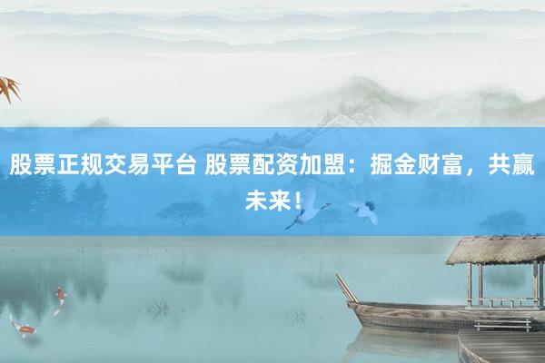 股票正规交易平台 股票配资加盟：掘金财富，共赢未来！
