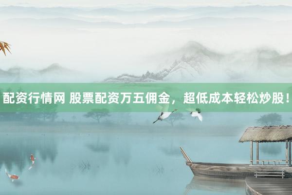 配资行情网 股票配资万五佣金，超低成本轻松炒股！
