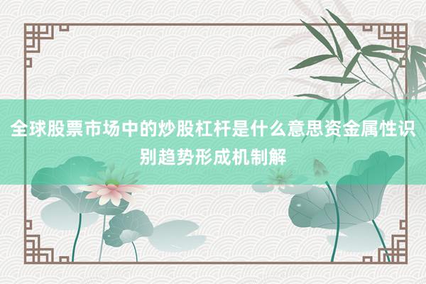 全球股票市场中的炒股杠杆是什么意思资金属性识别趋势形成机制解