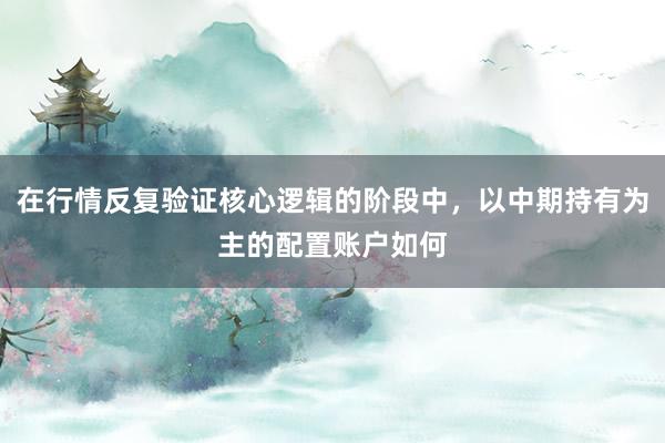 在行情反复验证核心逻辑的阶段中，以中期持有为主的配置账户如何